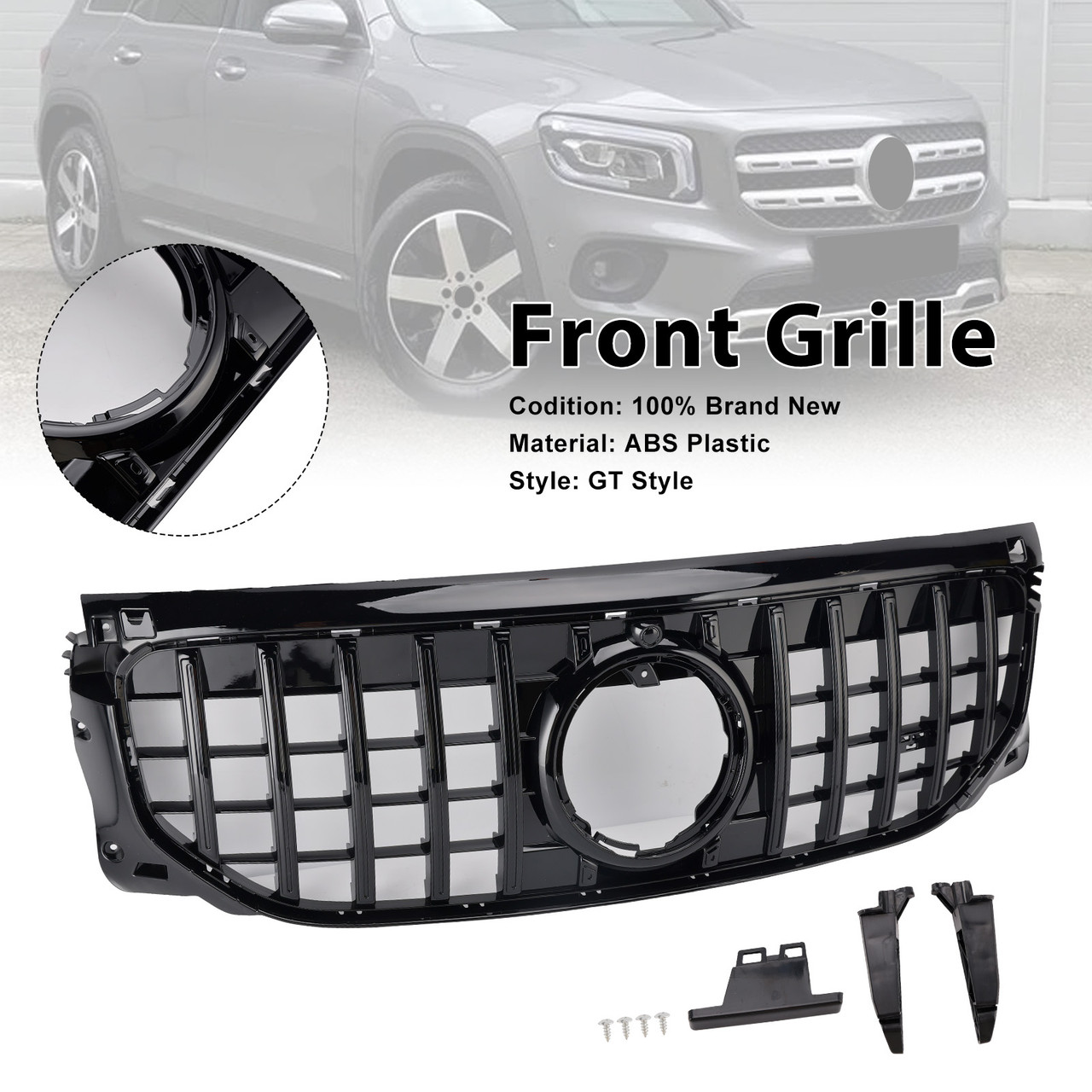 2024+ Mercedes Benz GLB-Class X247 GLB200 GLB250 Black Front Bumper Grille Generic
