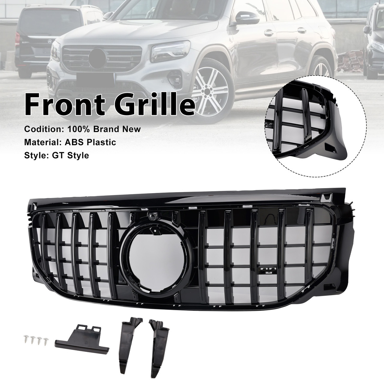 2024+ Mercedes Benz GLB-Class X247 GLB200 GLB250 Black Front Bumper Grille Generic