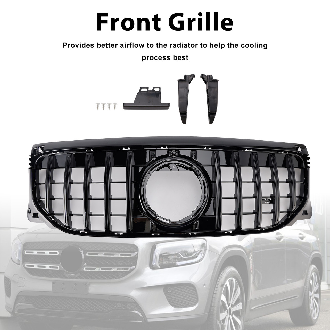 2024+ Mercedes Benz GLB-Class X247 GLB200 GLB250 Black Front Bumper Grille Generic