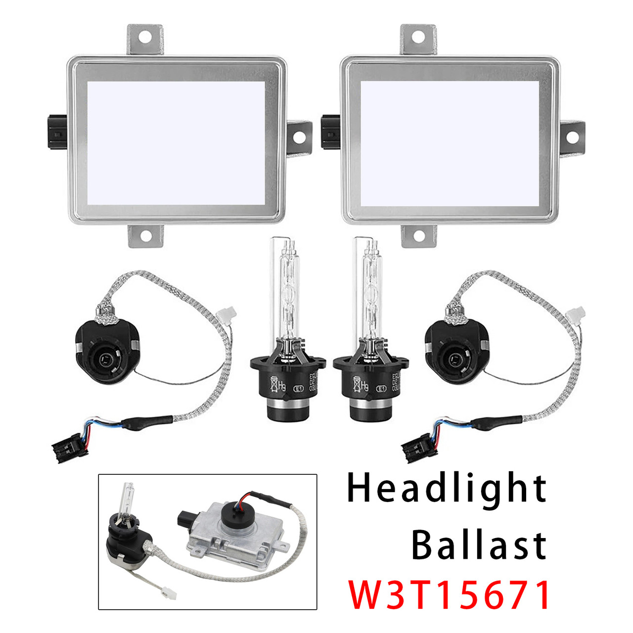 2004-2005 Mazda 3 2.0L 2.3L Xenon HID Headlight Ballast Unit Assembly with Igniter D2S Bulb W3T15671 Generic