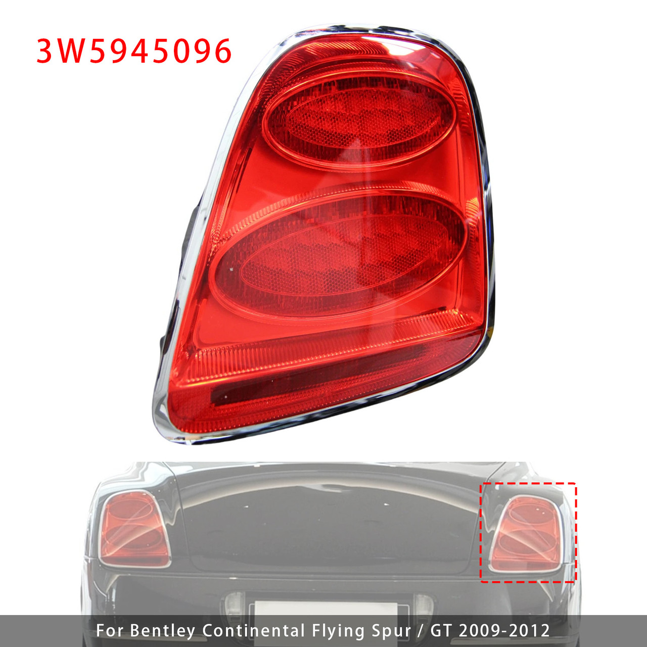 2009-2012 Bentley Continental Flying Spur/ GT Right Tail Light 3W5945096 Generic