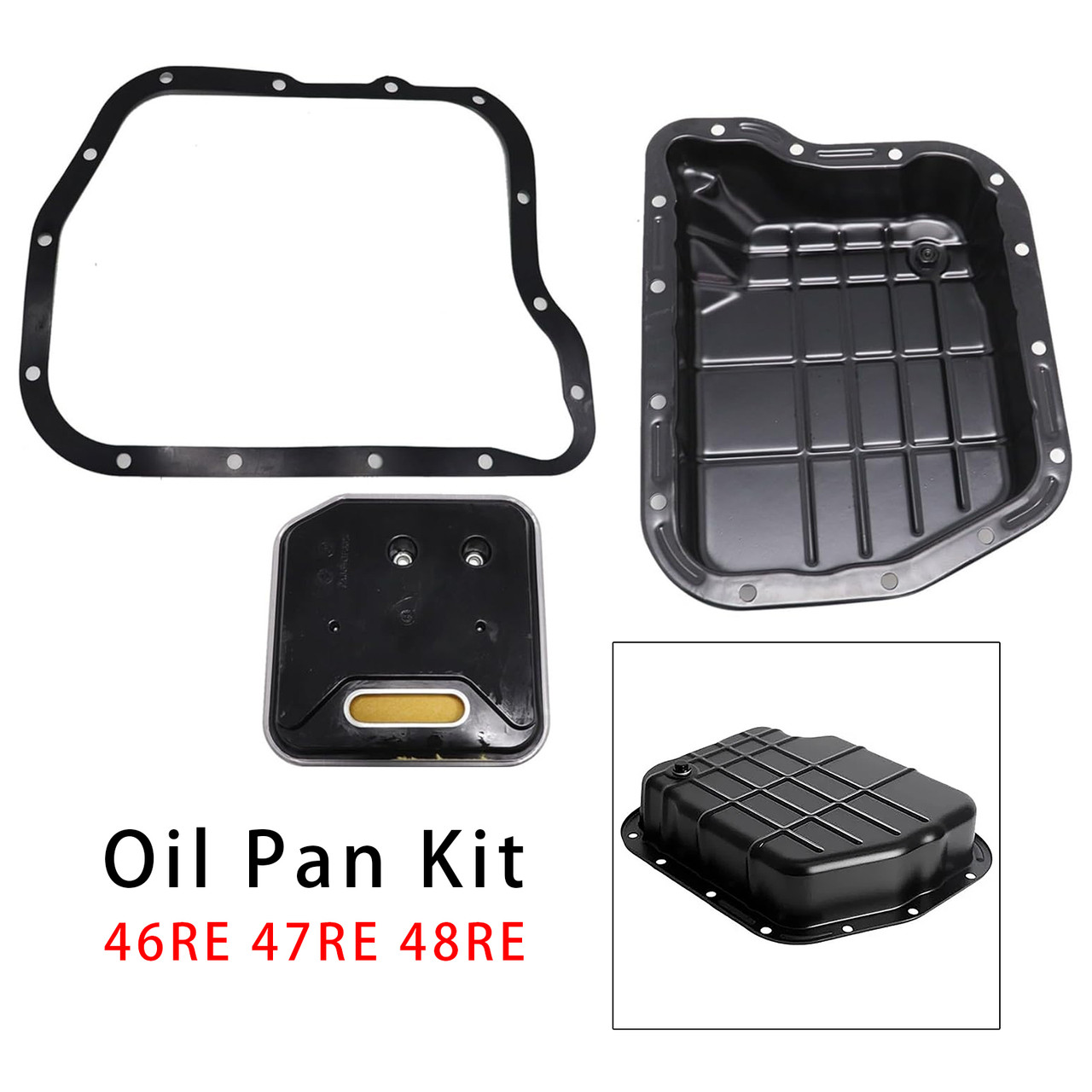 1998-2006 Dodge Ram 1500 2500 3500 46RE 47RE 48RE Transmission Oil Pan Kit with Gasket Filter Generic