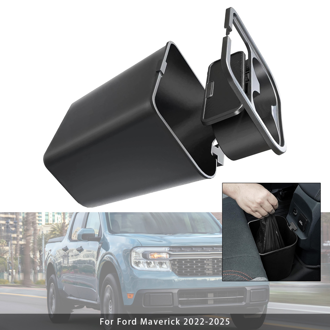 2022-2025 Ford Maverick Trash Can with Cup Holder Multi-Function Generic