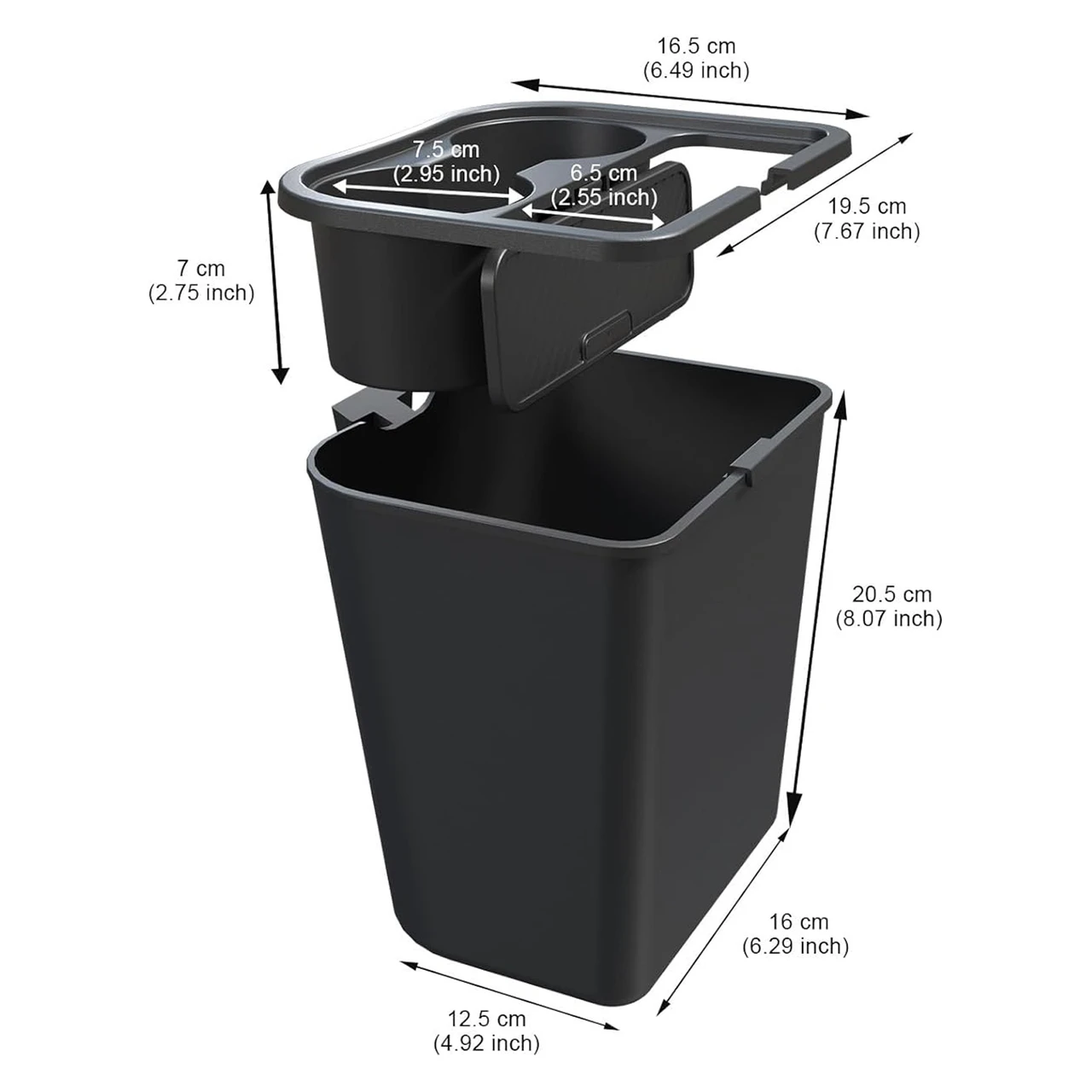 2022-2025 Ford Maverick Trash Can with Cup Holder Multi-Function Generic