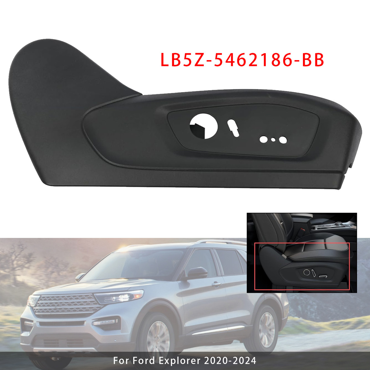 2020-2024 Ford Explorer Front Right Seat Outer Switch Trim Cover Panel LB5Z-5462186-BB Generic