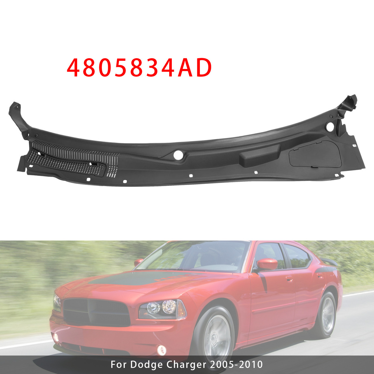 2005-2010 Chrysler 300 Windshield Wiper Cowl Top Panel 4805834AD Generic