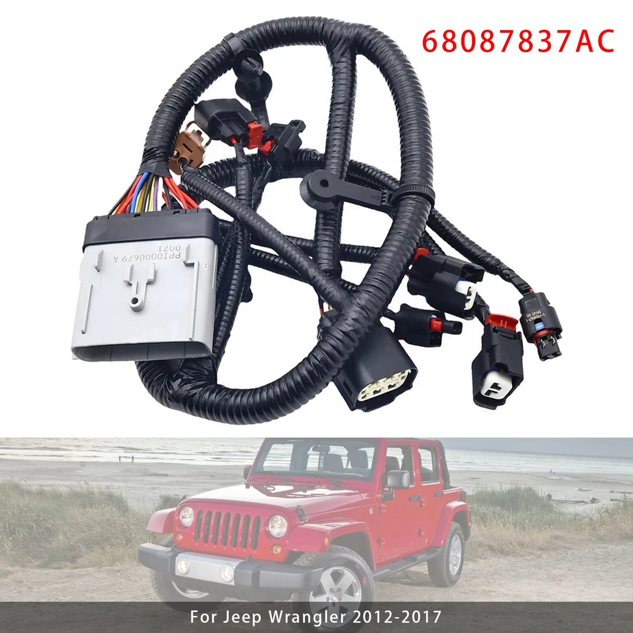 2012-2018 Jeep Wrangler Injector Wiring Engine Wire Harness 68087837AC Generic