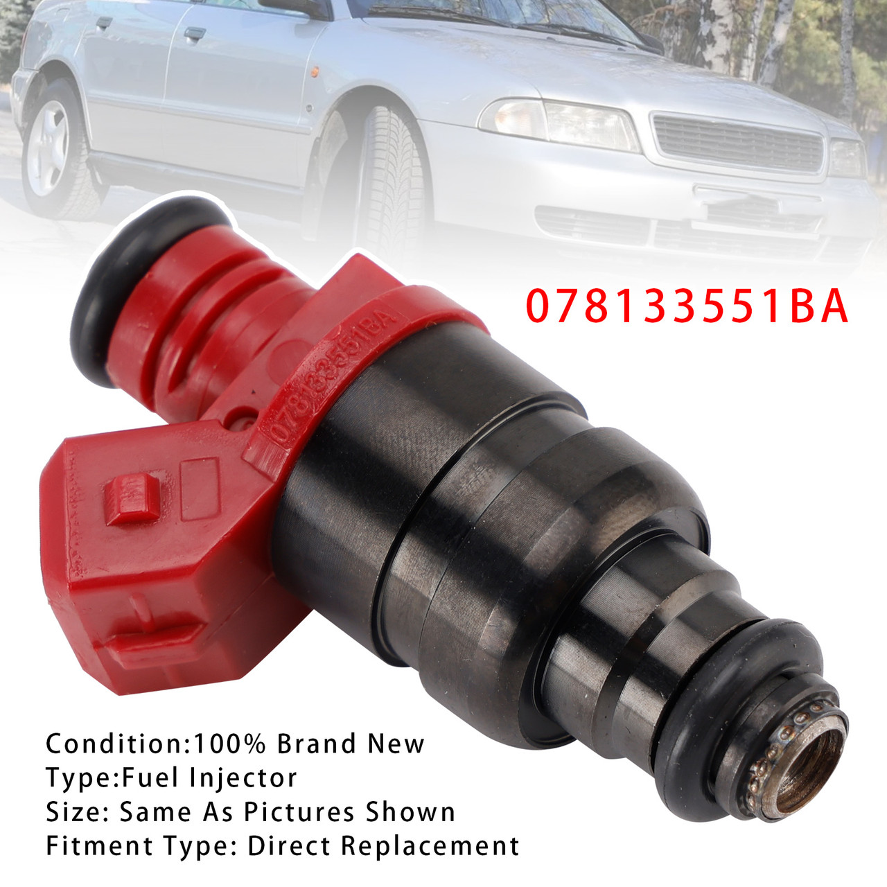 1995-1997 AUDI A4 B5 1Pcs Fuel Injector 078133551BA 852-12177 Generic