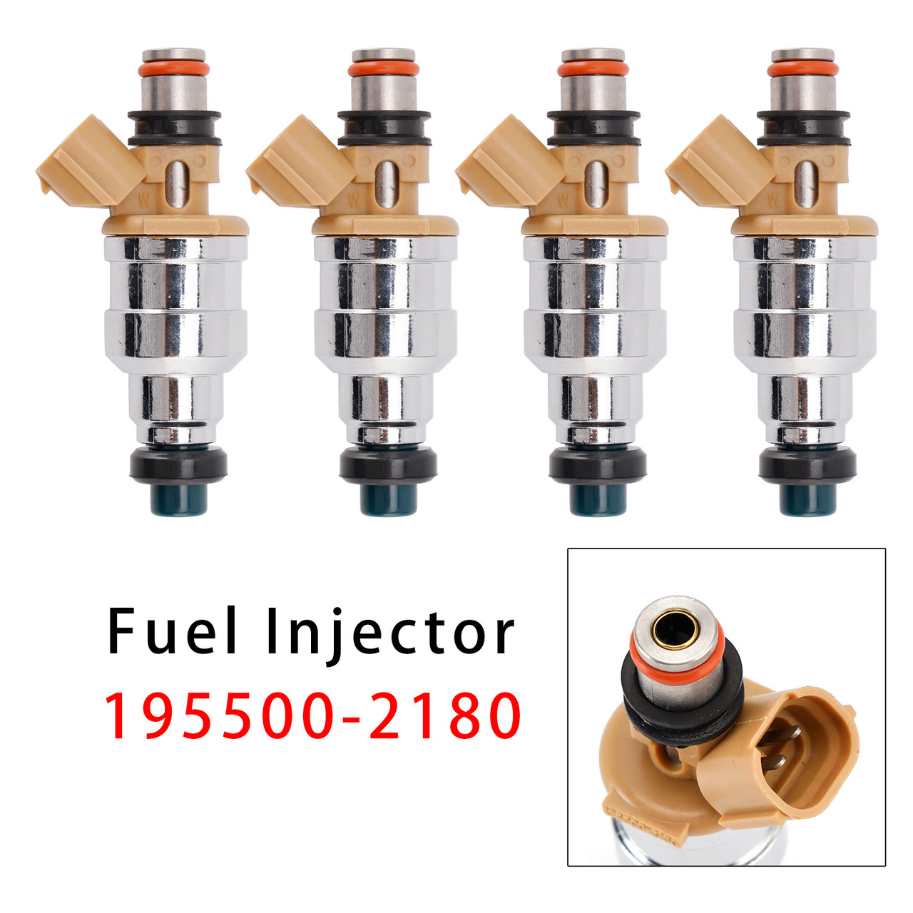 1992-1996 Mercury Tracer 1.8L 4Pcs Fuel Injector 195500-2180 Generic