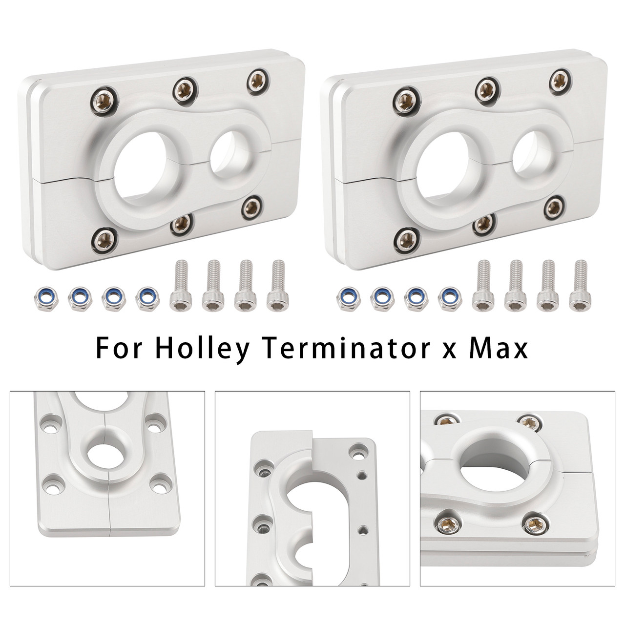 2 Pack Aluminum Fire Wall Pass Through Raw Bracket For Holley Terminator x Max