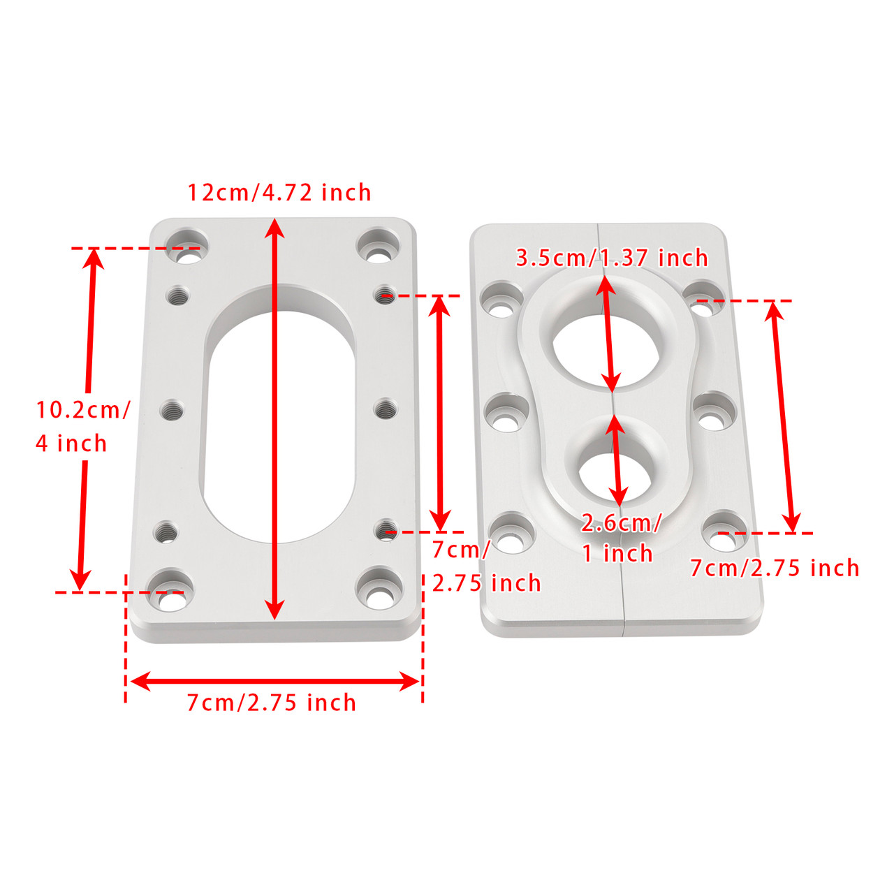 2 Pack Aluminum Fire Wall Pass Through Raw Bracket For Holley Terminator x Max