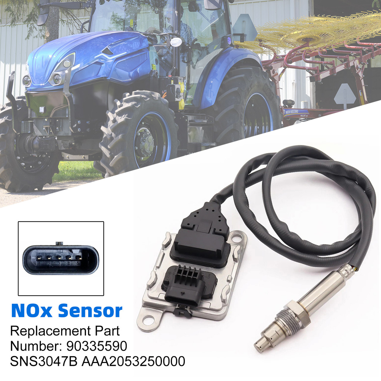Nitrogen Oxide NOx Sensor 90335590 SNS3047B For Holland Case IH Tractors