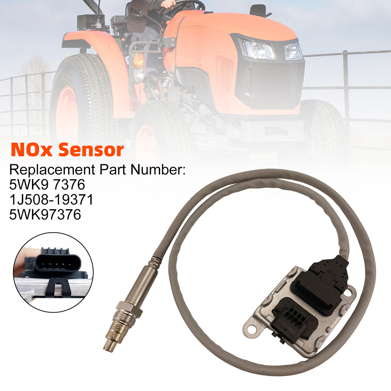 Nitrogen Oxide Sensor NOX Sensor 1J508-19371 5WK97376 For Kubota Tractor
