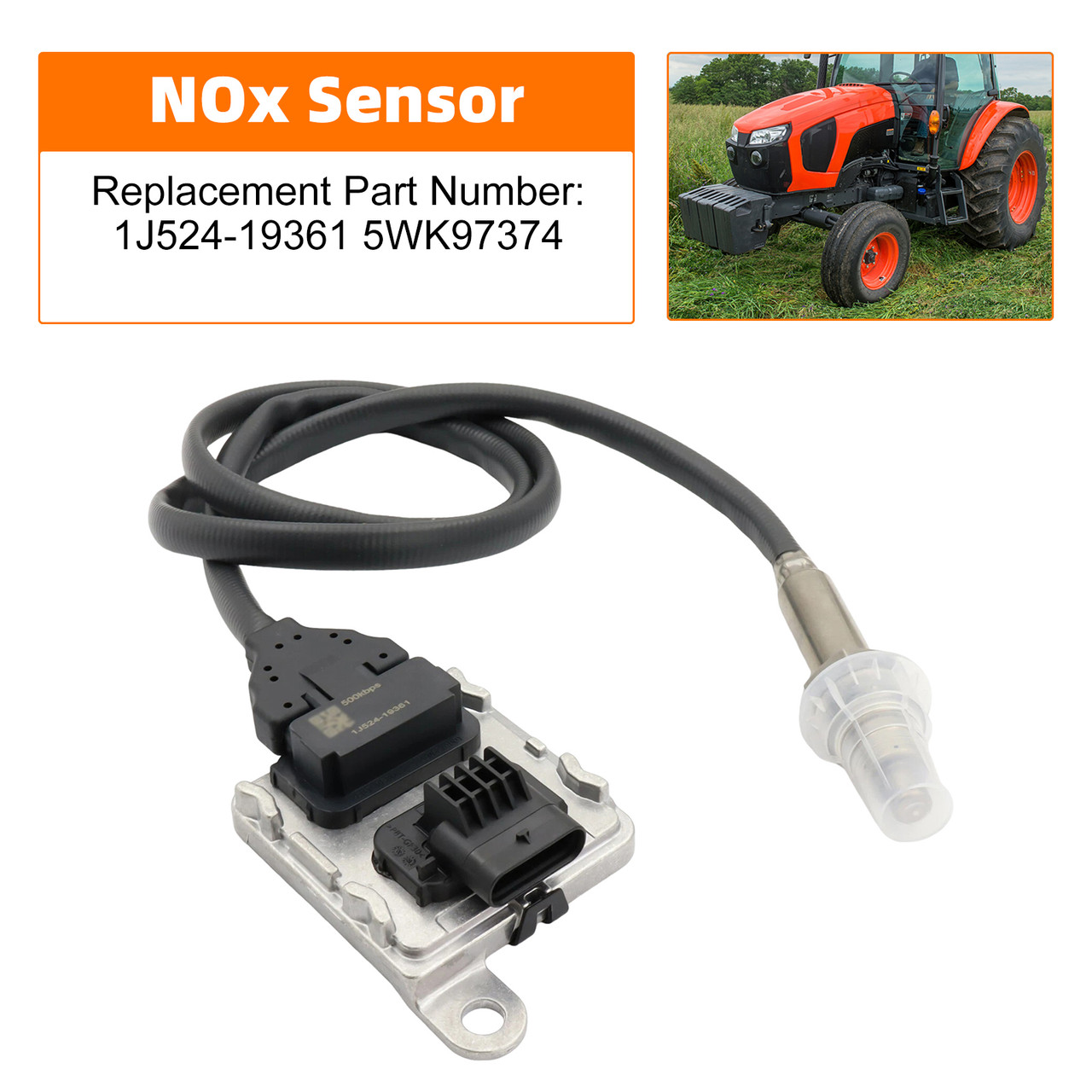 Nitrogen Oxide Sensor NOX Sensor 1J524-19361 5WK97374 For Kubota Loaders