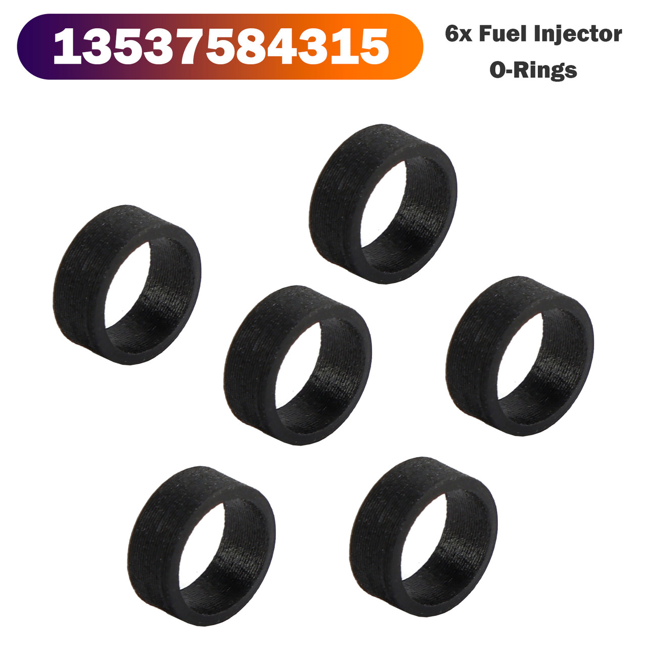 6x Fuel Injector O-Rings 13537584315 for BMW E88 E90 E92 E60 E70 F10