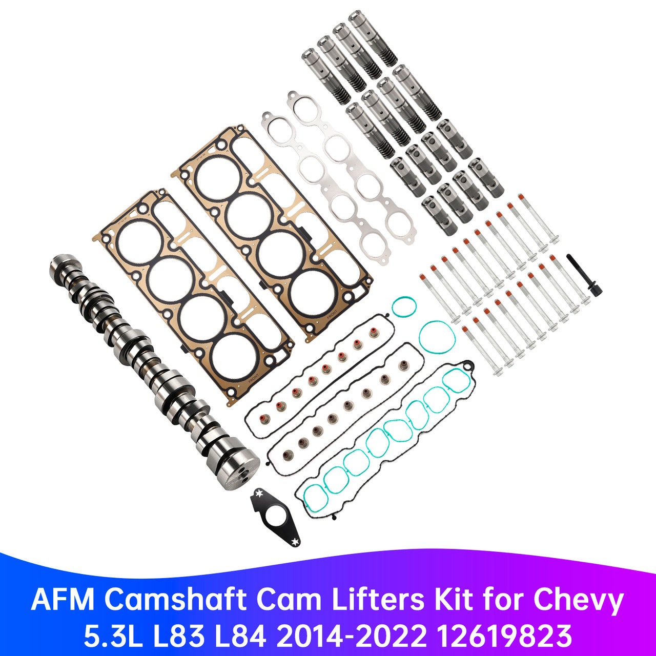 2015-2022 Chevrolet 5.3L GEN5 L83 L82 L84 L8B AFM Camshaft Cam Lifters Kit 12619823 Generic