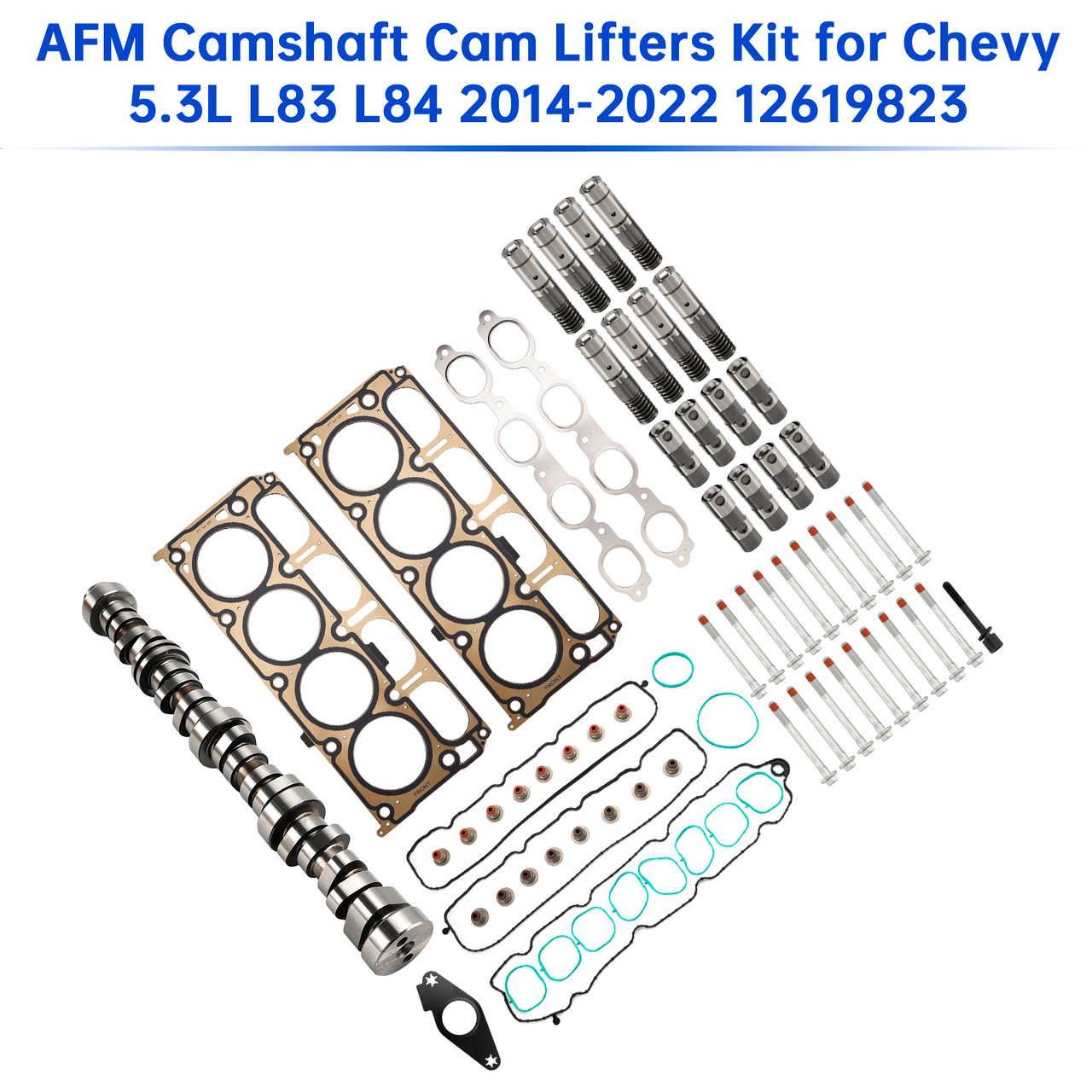 2015-2022 Chevrolet 5.3L GEN5 L83 L82 L84 L8B AFM Camshaft Cam Lifters Kit 12619823 Generic