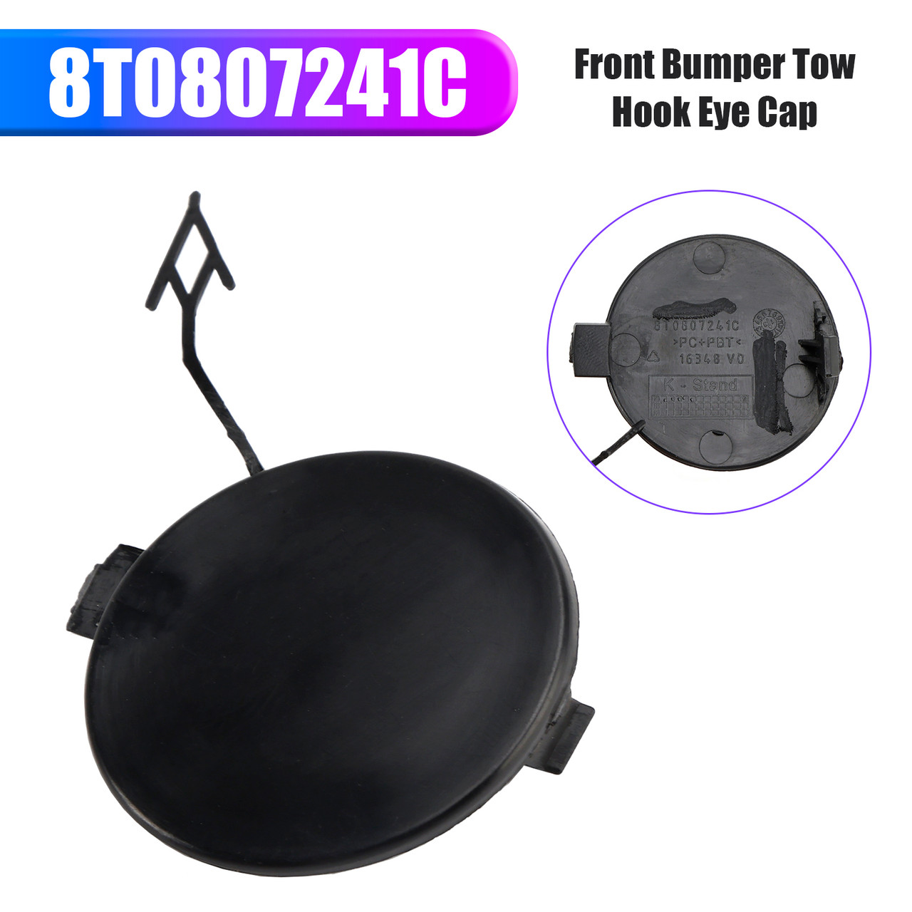 2012-2017 Audi A5/S5 Front Bumper Tow Hook Eye Cap 8T0807241C Generic