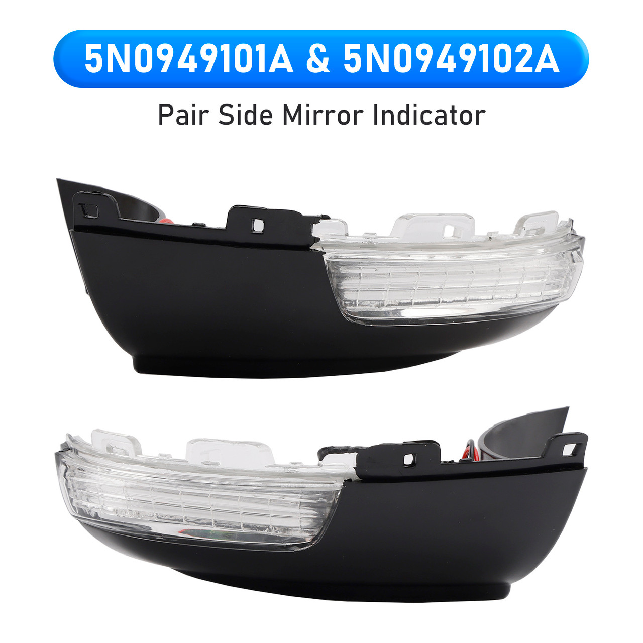2010-2020 Seat Alhambra 7N Pair Side Mirror Indicator 5N0949102A Generic
