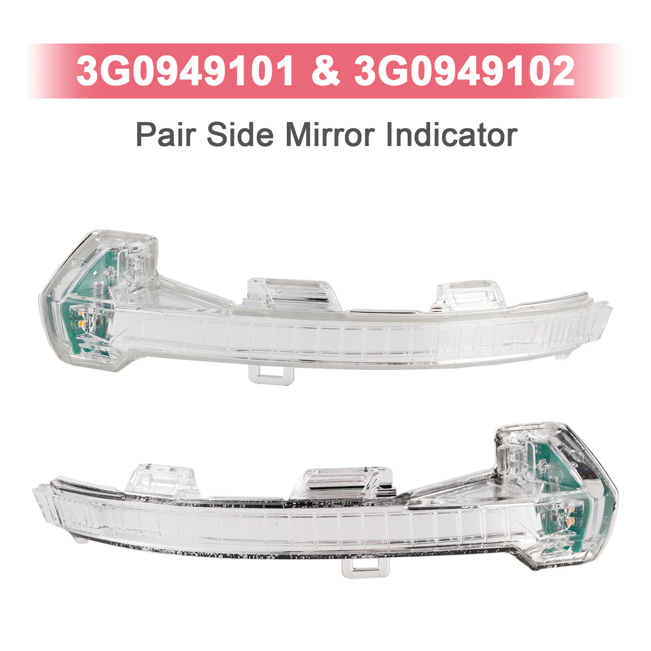 2015-2020 VW Passat B8 3G5 3G2 2X Wing Door Mirror LED Indicator Light Lamps 3G0949101 Generic