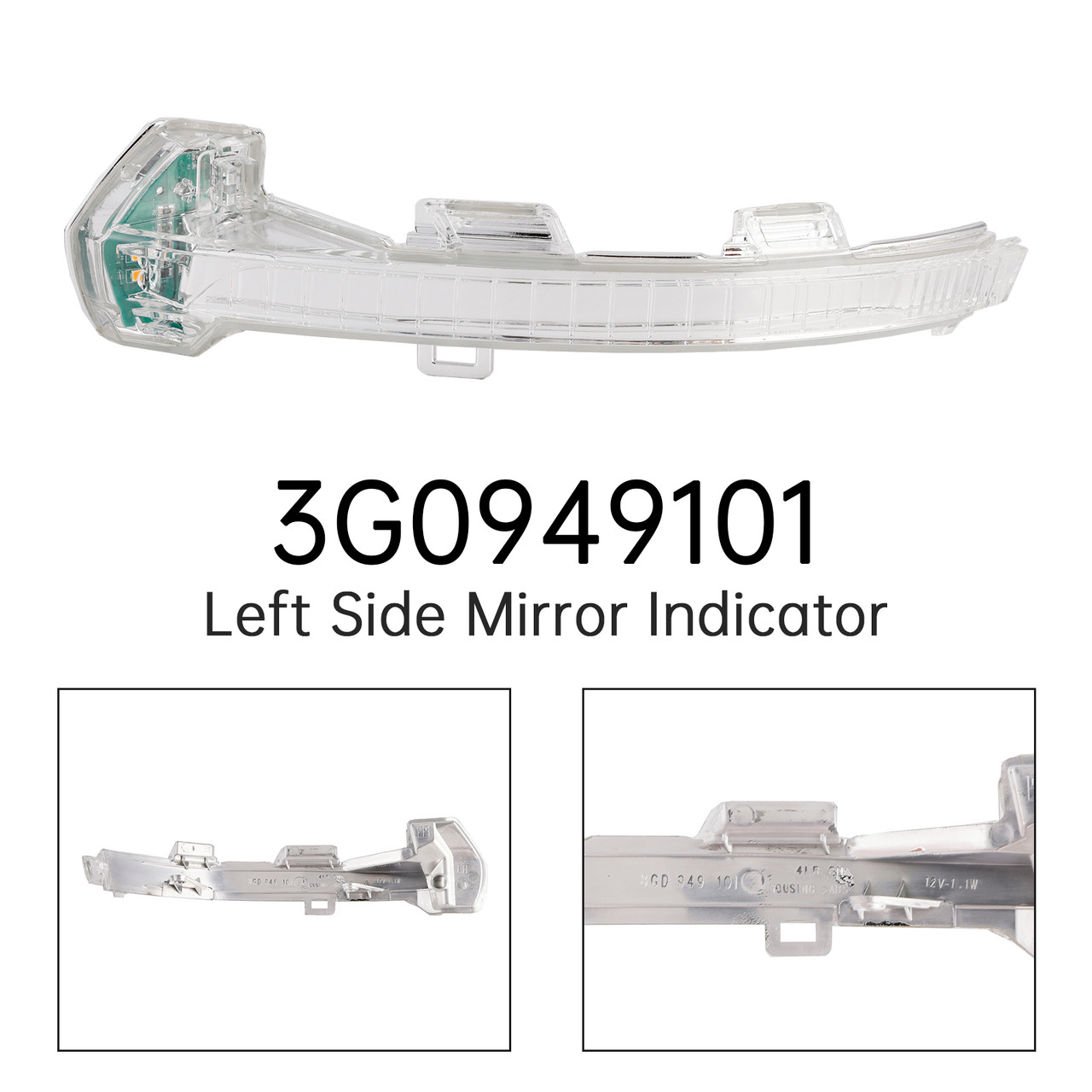 2018-2019 VW Passat Alltrack B8 3G5 Left Side Mirror Indicator Light Lamp Generic