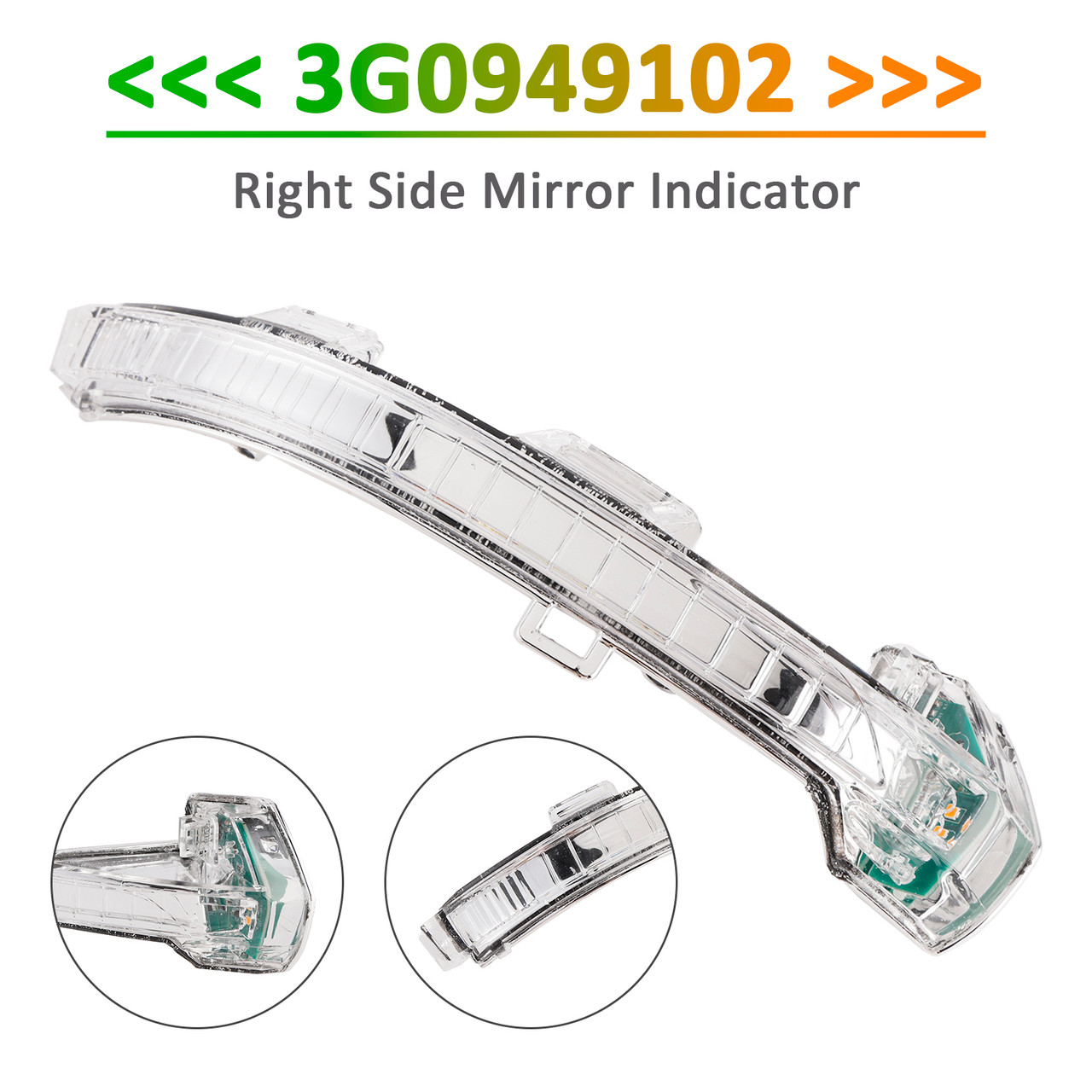 2018-2019 VW Passat Alltrack B8 3G5 Right Side Mirror Indicator Light Lamp Generic