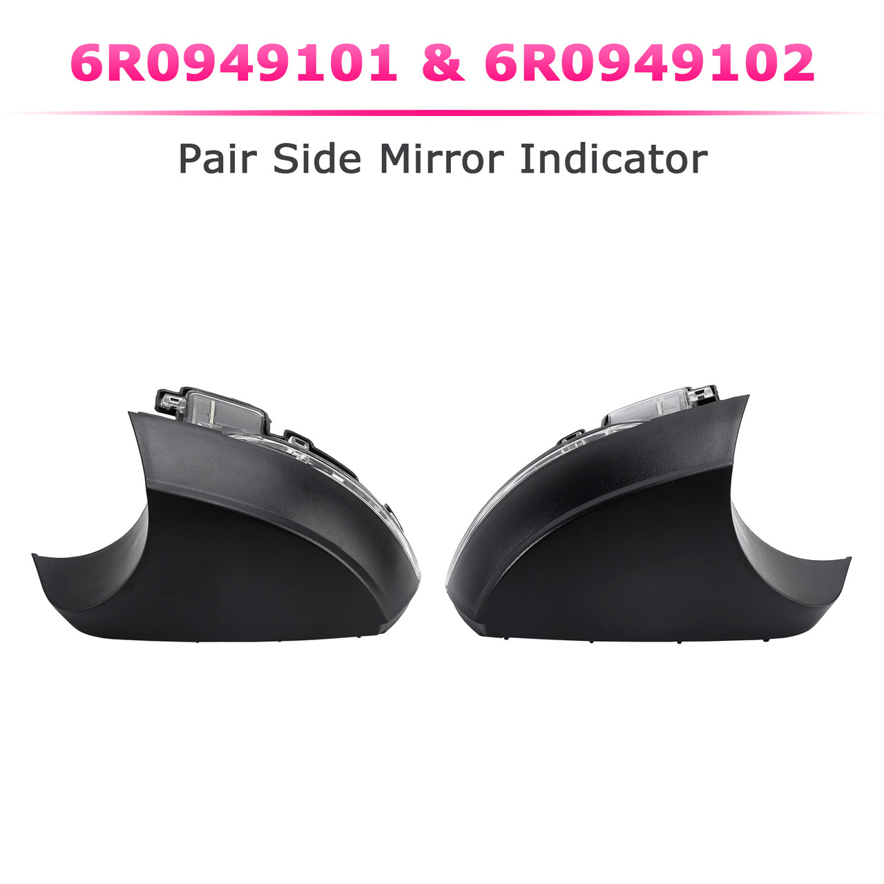 2009-2018 VW Polo MK5 6C 2X Wing Door Mirror LED Indicator Light Lamps 6R0949101 6R0949102 Generic