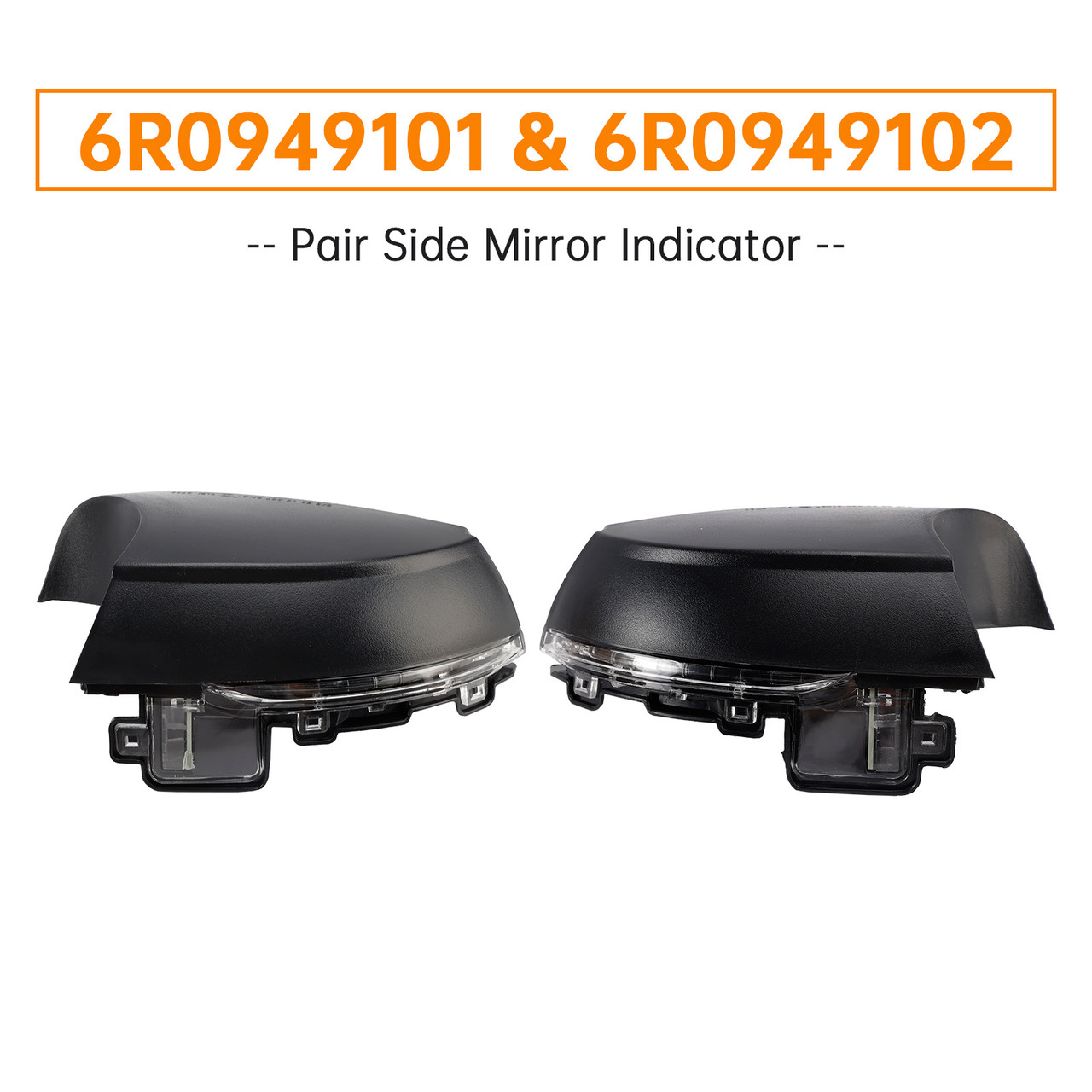 2009-2018 VW Polo MK5 6C 2X Wing Door Mirror LED Indicator Light Lamps 6R0949101 6R0949102 Generic