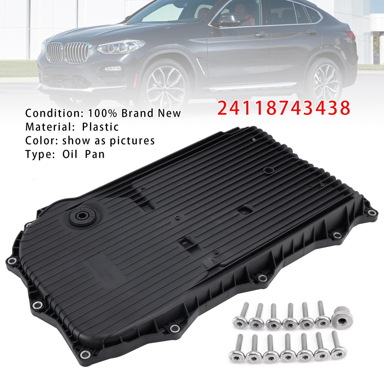 2000-2023 BMW X3 X4 X5 X6 Automatic Transmission Oil Pan 24118743438 Generic