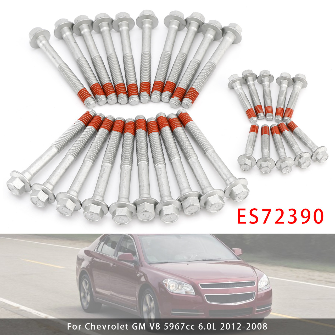 2012-2010 Chevrolet GMT L/D V8 30PCS Full Cylinder Head Bolts ES72390 Generic