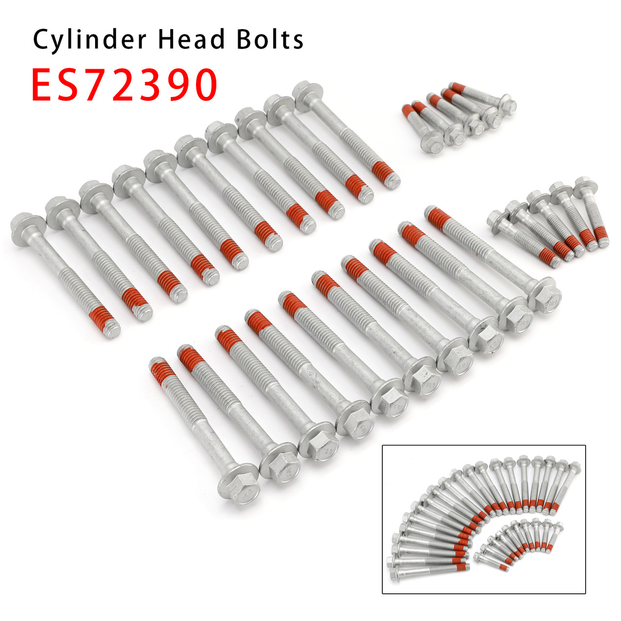 2012-2010 Chevrolet GMT L/D V8 30PCS Full Cylinder Head Bolts ES72390 Generic