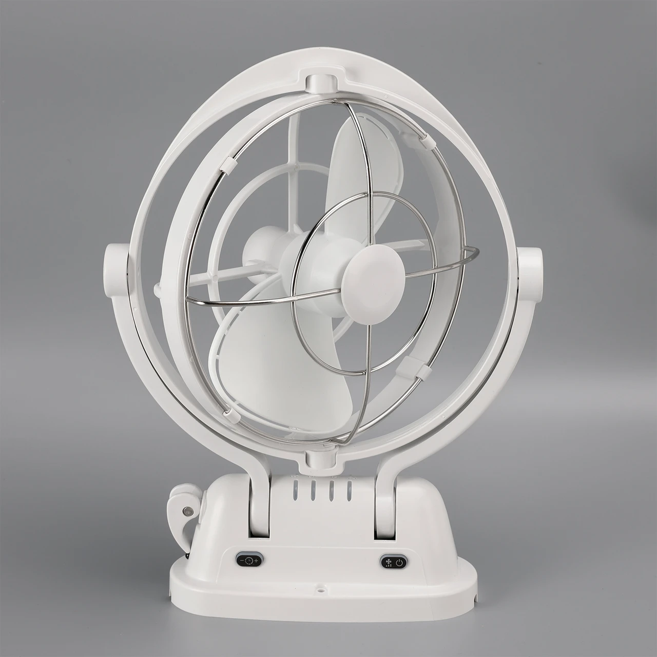 12V/24V Auto-Sensing Low-Power Draw Fan For Boats and RV White.