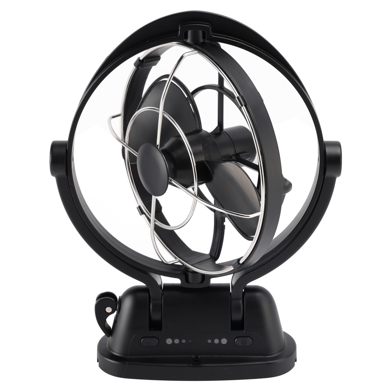12V/24V Auto-Sensing Low-Power Draw Fan For Boats and RV Black