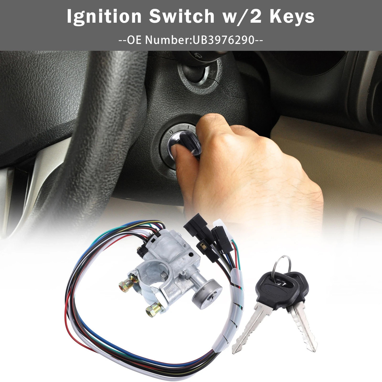 1986-1993 Mazda Pickup B2000 B2200 B2600 Ignition Switch w/2 Keys UB3976290 Generic