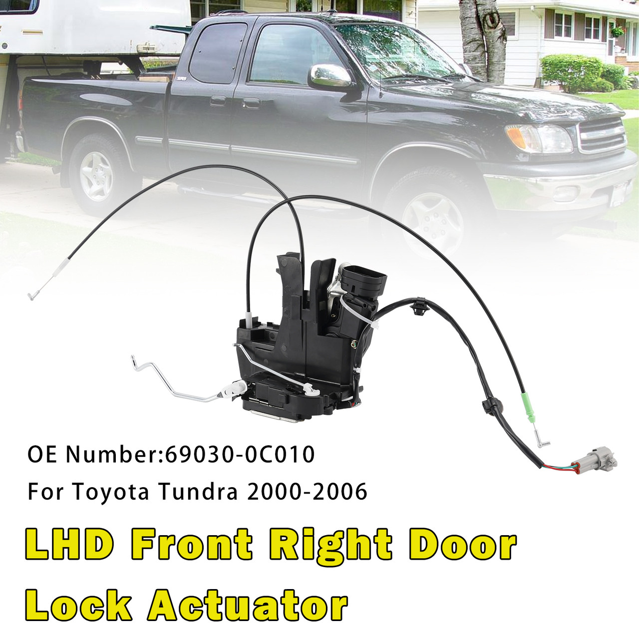 2000-2006 Toyota Tundra Front Front Right Passenger Side Door Lock Actuator Assembly 69030-0C010 Generic