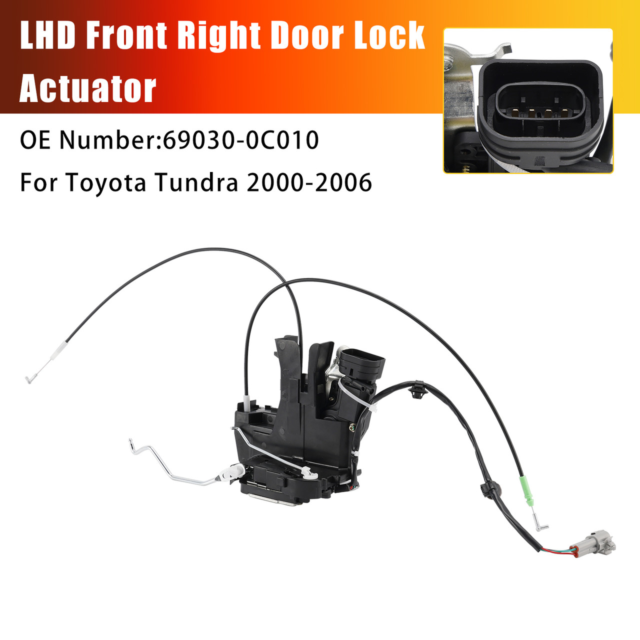 2000-2006 Toyota Tundra Front Front Right Passenger Side Door Lock Actuator Assembly 69030-0C010 Generic