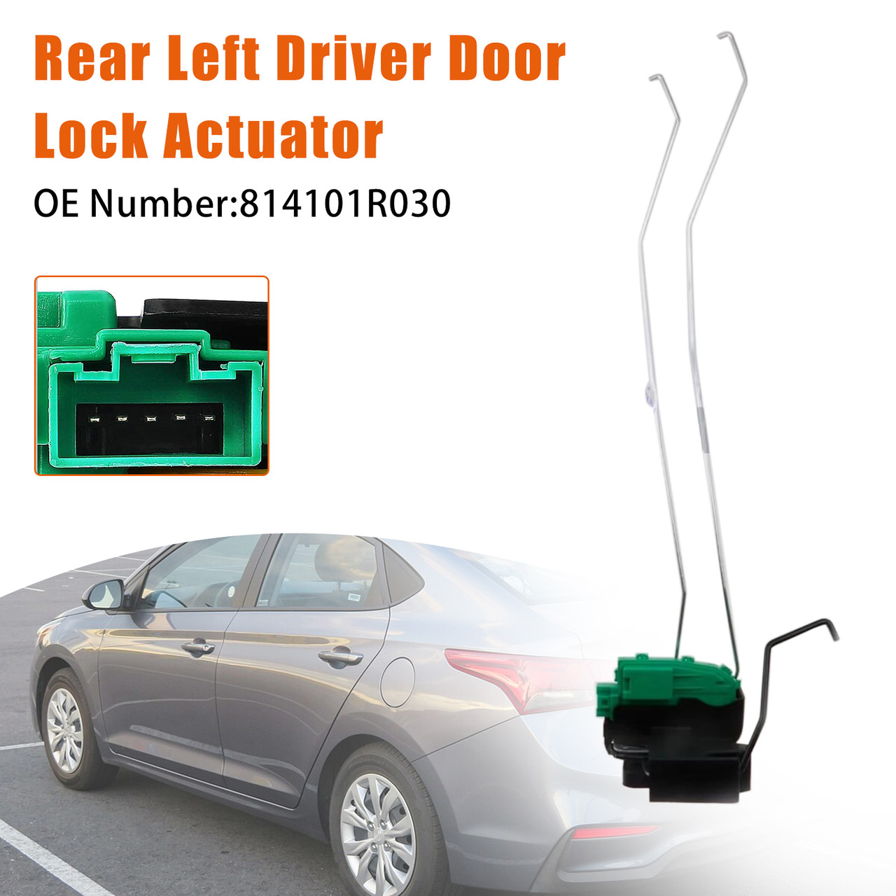 Rear Left Driver Door Lock Actuator 814101R030 for Hyundai Accent 2012-2017 1.6L