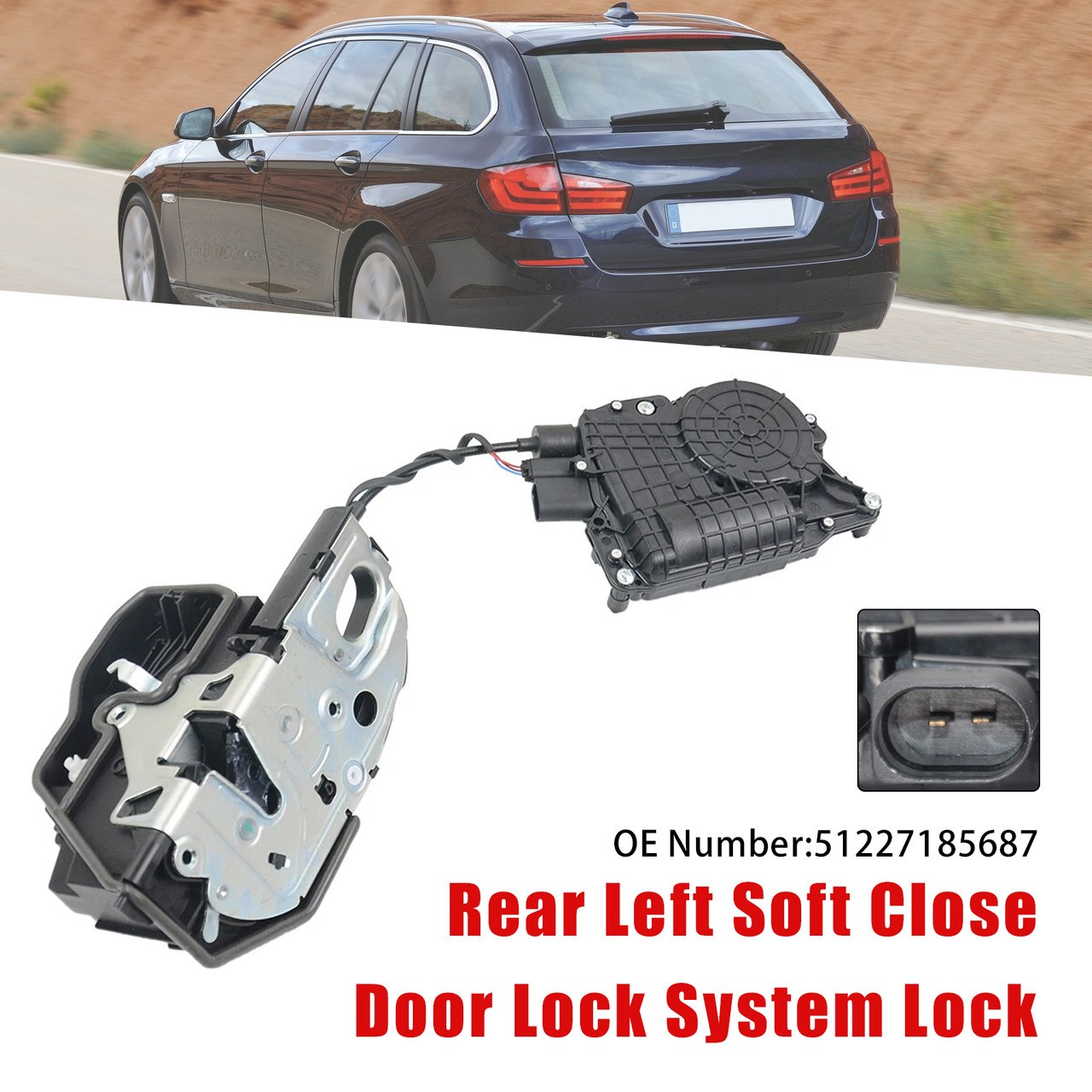 Rear Left Soft Close Door Lock 51227185687 For BMW 5 F10 F11 7 Series F01 F02