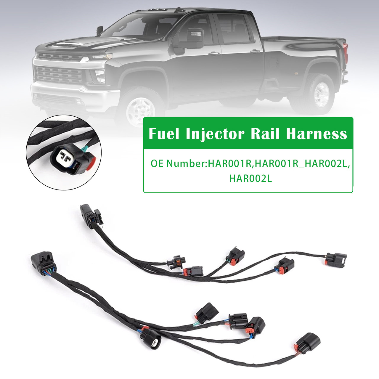 2014-2023 Cadillac Chevy GMC 5.3L 6.2L 6.6L Fuel Injector Rail Harness HAR001R_HAR002L Generic