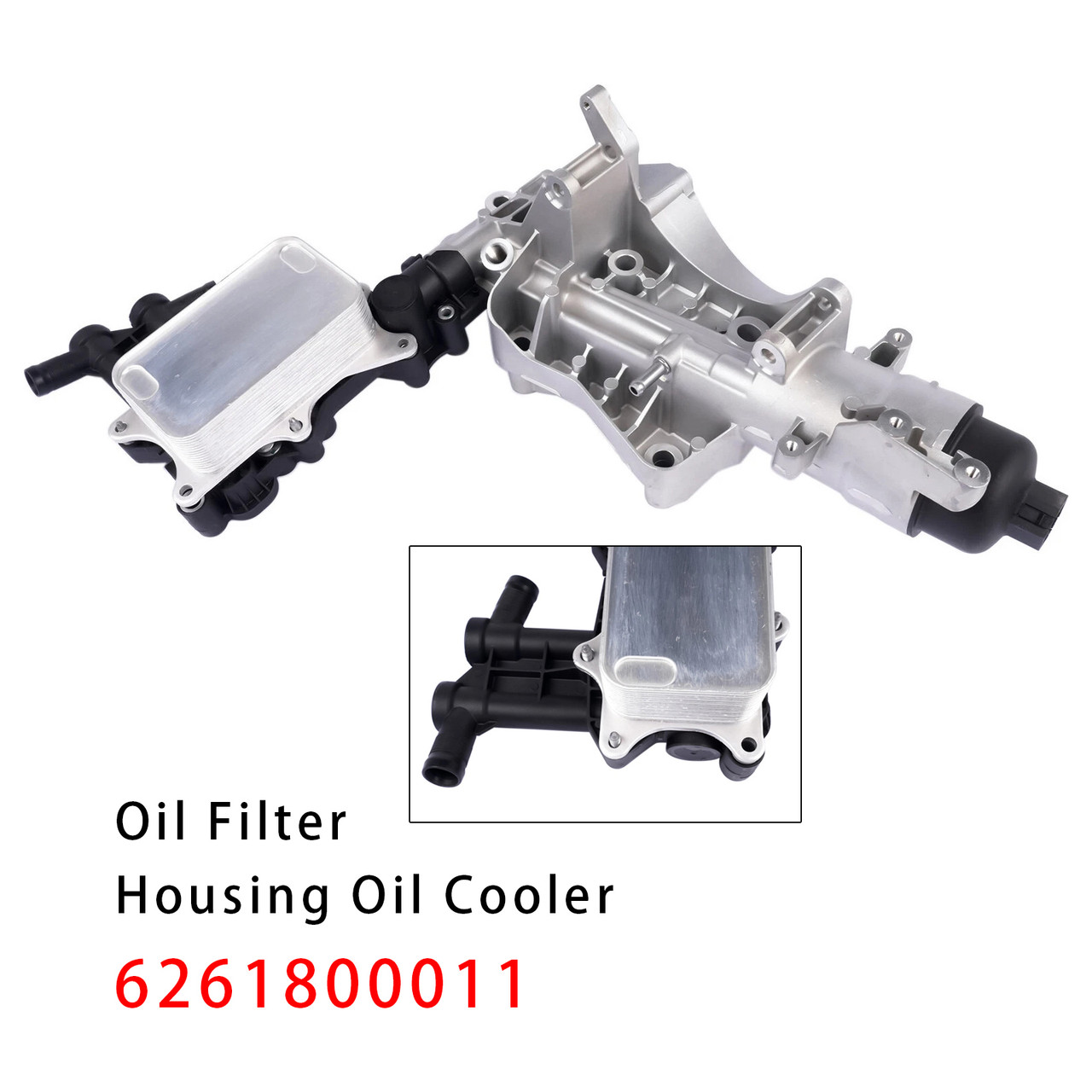 Mercedes Benz C Class W205 Oil Filter Housing Oil Cooler Assembly 6261800011 Generic