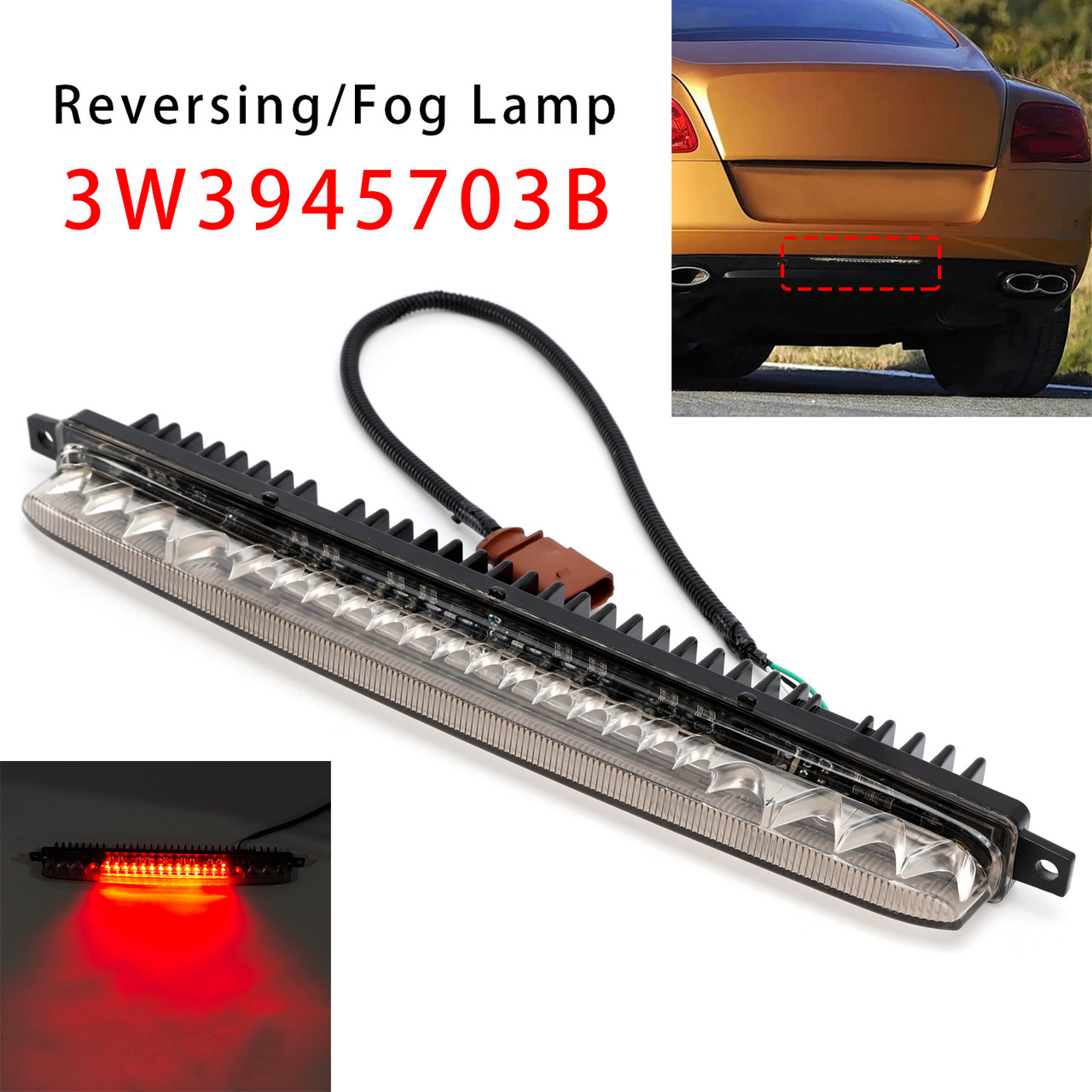 Reversing Fog Lamp 3W3945703B For Bentley Continental GT GTC Flying Spur