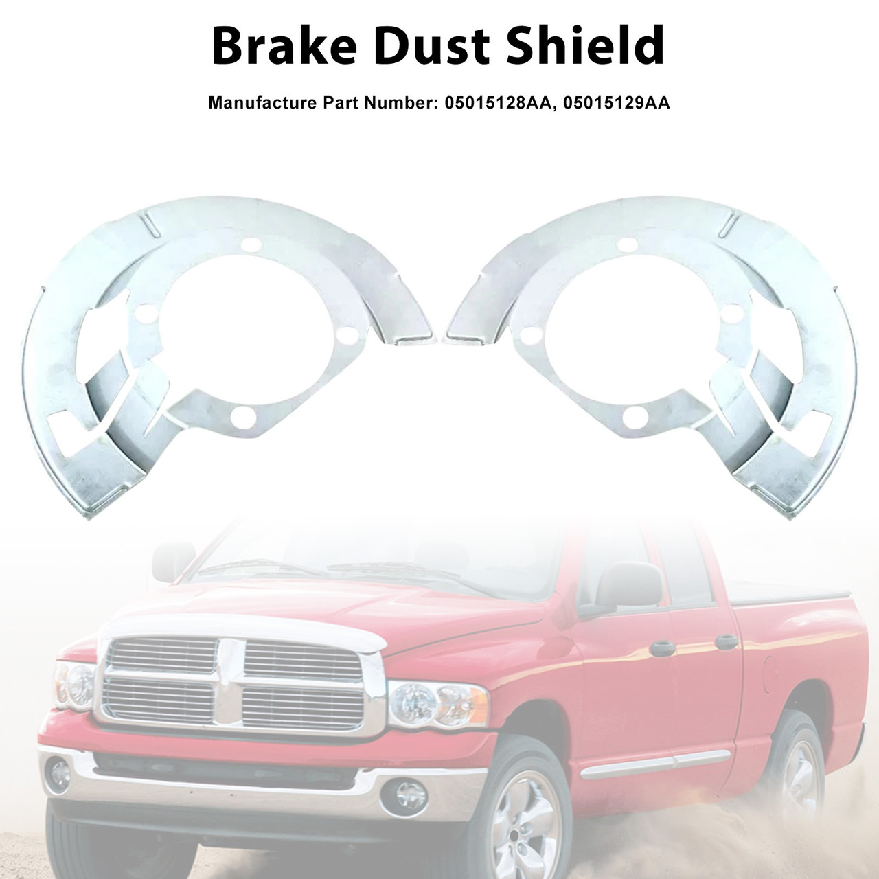 2000-2002 Jeep Ram 1500 2500 3500 2* Brake Dust Shield 05015128AA Generic