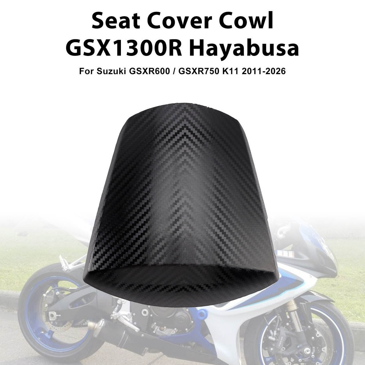 2011-2026 Suzuki GSXR600 GSXR750 K11 Rear Seat Fairing Cover Black Generic