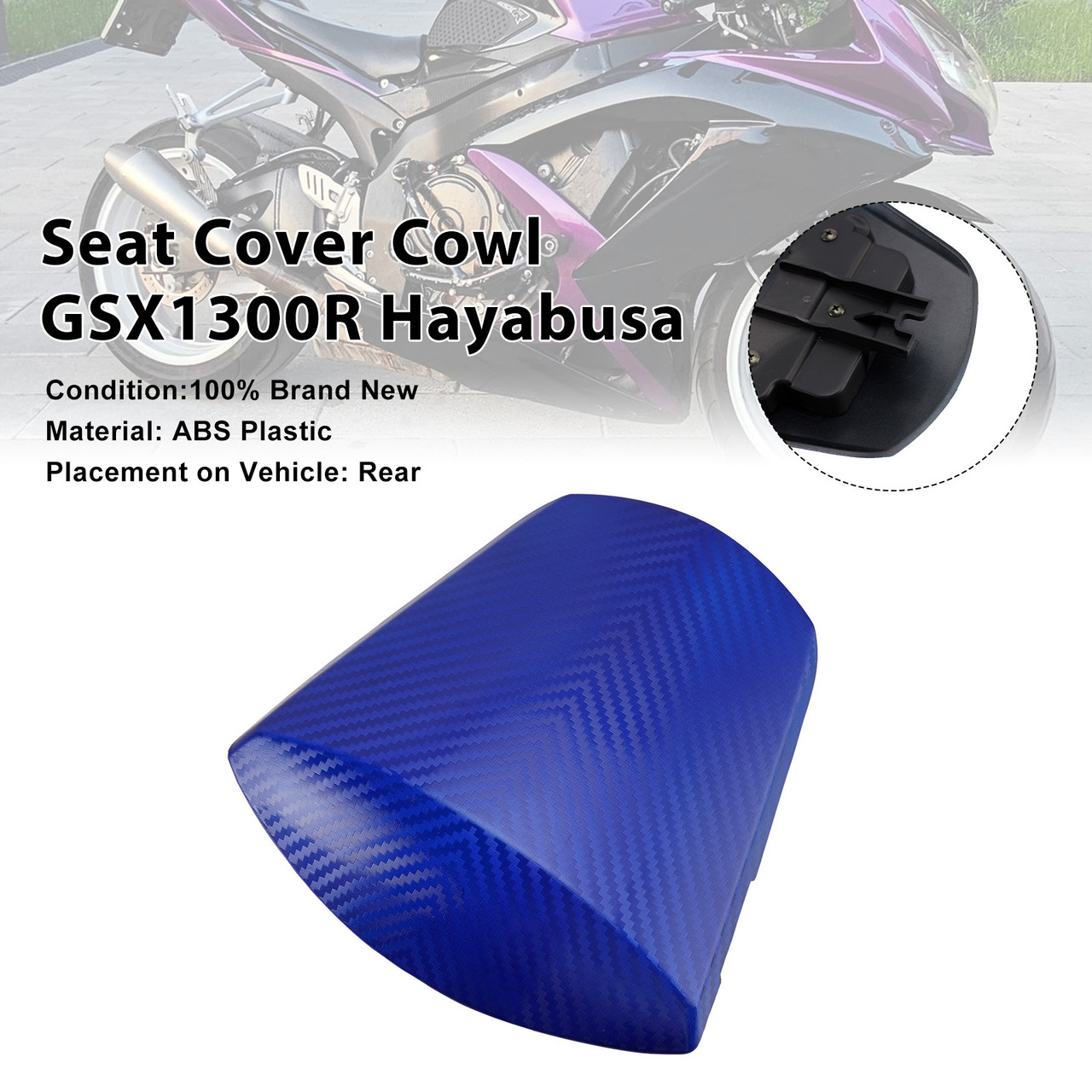 2011-2026 Suzuki GSXR600 GSXR750 K11 Rear Seat Fairing Cover Blue Generic