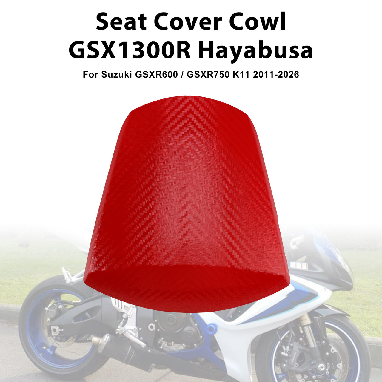 2011-2026 Suzuki GSXR600 GSXR750 K11 Rear Seat Fairing Cover Red Generic