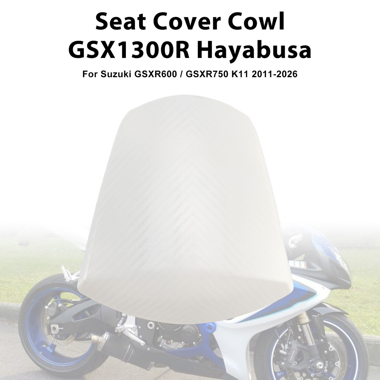 2011-2026 Suzuki GSXR600 GSXR750 K11 Rear Seat Fairing Cover White Generic