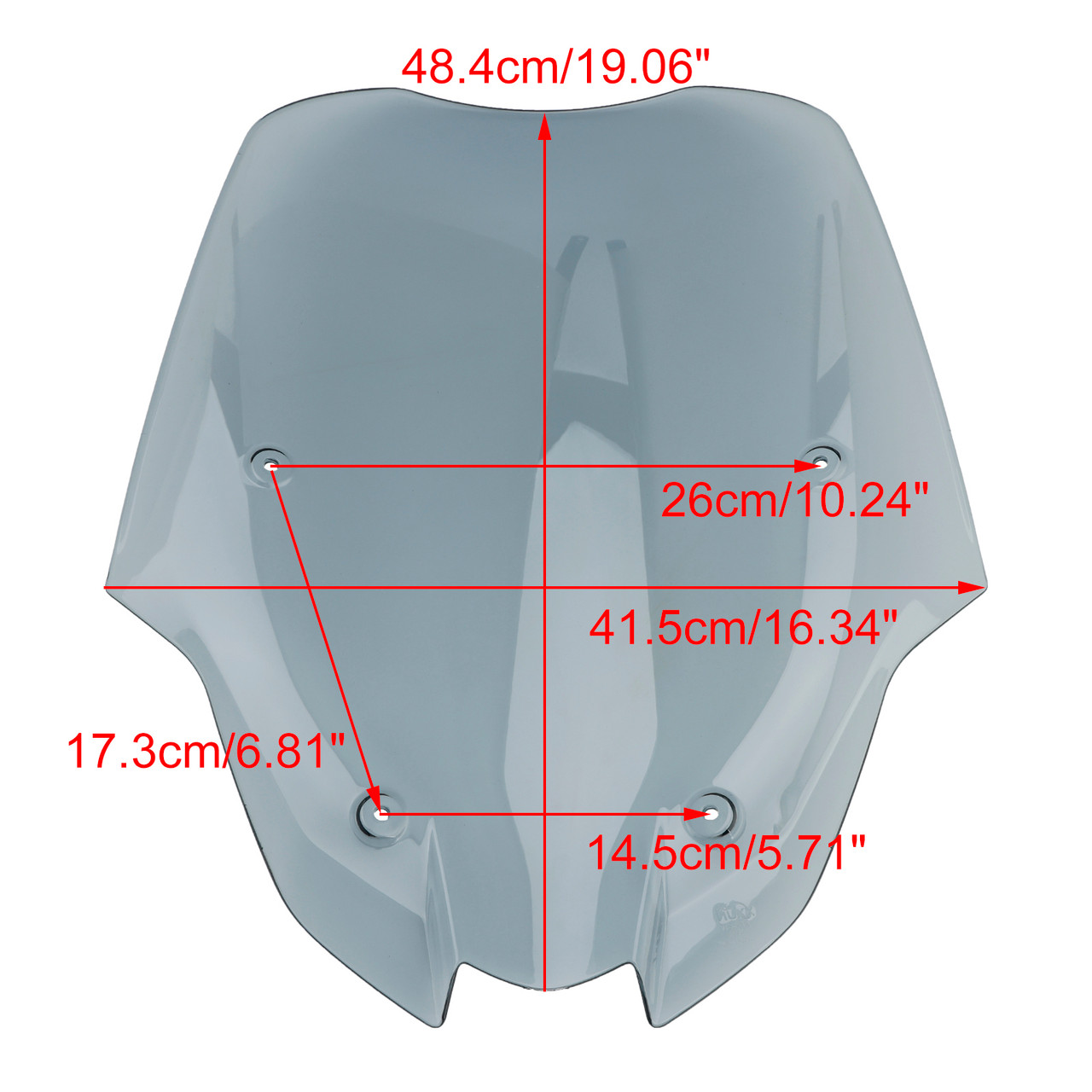 2025- YAMAHA X-MAX 300 Windshield WindScreen Fairing Gray Generic