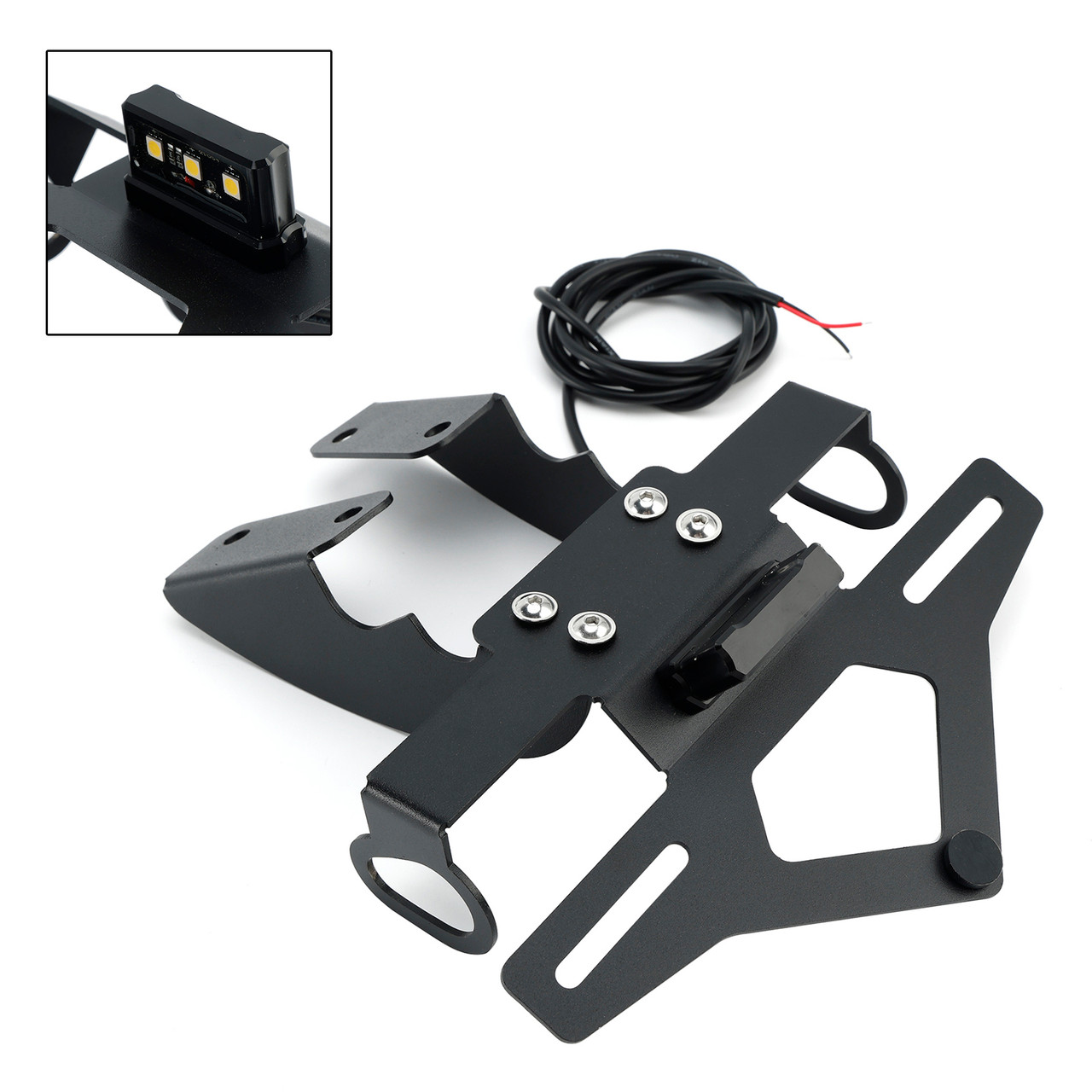 2025-2026 Yamaha MT-07 License Plate Holder Frame Bracket Black Generic