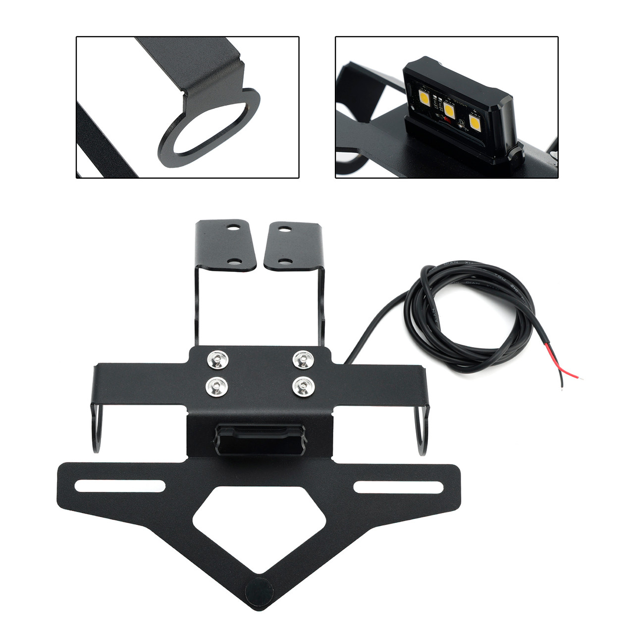 2025-2026 Yamaha MT-07 License Plate Holder Frame Bracket Black Generic