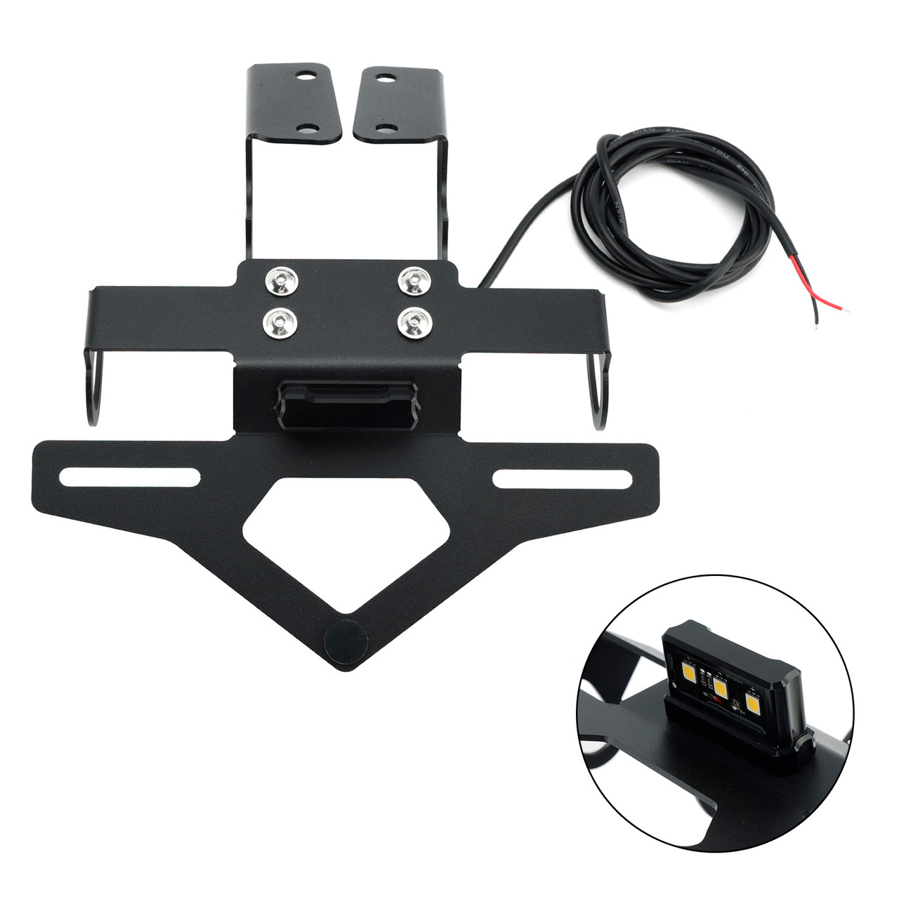 2025-2026 Yamaha MT-07 License Plate Holder Frame Bracket Black Generic